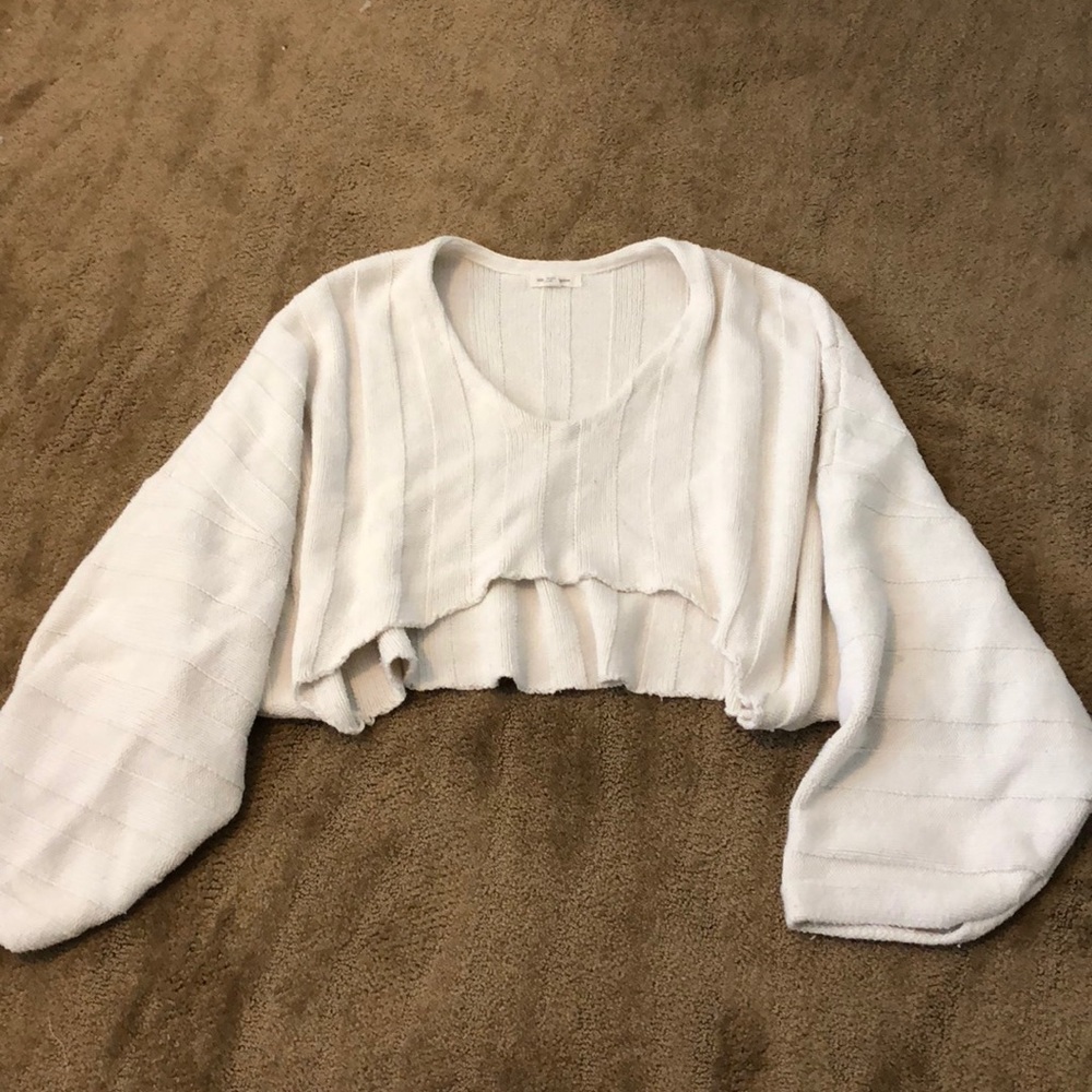 cropped knit sweater